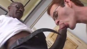 White boy rides black dick
