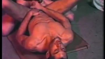 Man in leather straps has his ass fucked hard