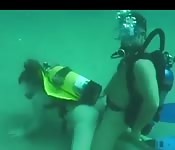 Fucking Under Water - Doggy style fucking under water