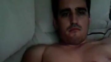 Handsome man masturbates on cam