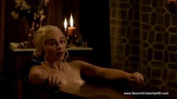 Daenerys Targaryen takes a bath